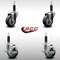 Service Caster 3.5'' SS Thermoplastic Rubber Wheel Swivel 1'' Expanding Stem Caster Set 2 Brakes, 4PK SCC-SSEX20S3514-TPRB-2-TLB-2-1 - alternate 4
